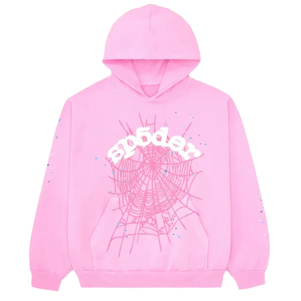 A Pink Sp5der Web Hoodie