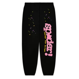 Black P*NK V2 Sweatpants Spider