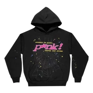 Black Spider P*nk Hoodie – Black