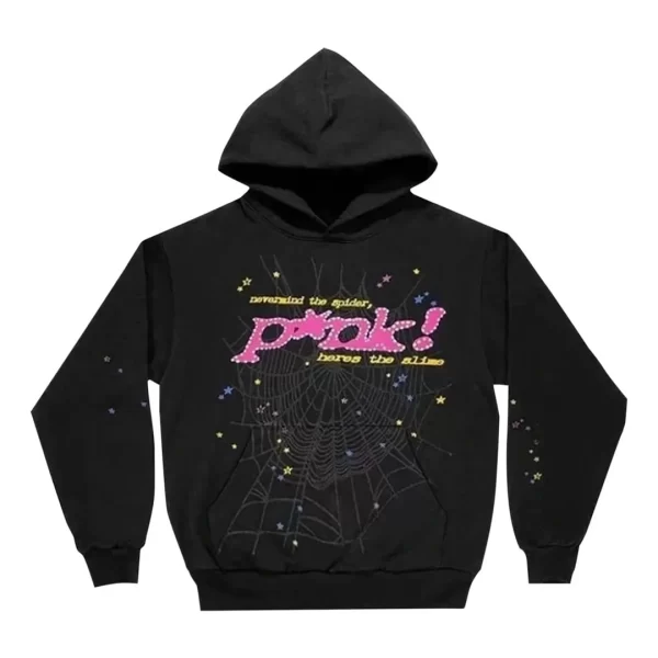 Black Spider P*nk Hoodie – Black