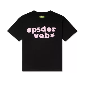 Black/Pink sp5der Web Tee