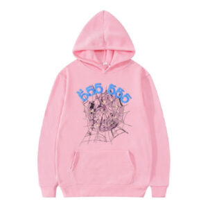 Sp5der 555555 Pink Hoodie