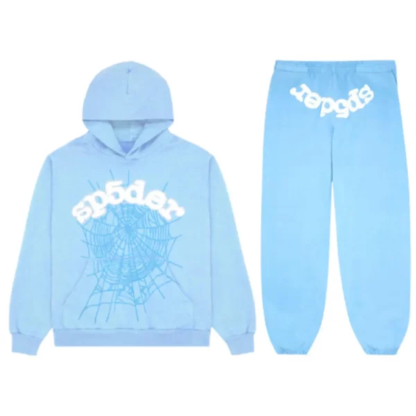 Sp5der Sky Blue Tracksuit