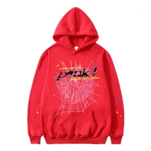 P*nk Sp5der Red Hoodie